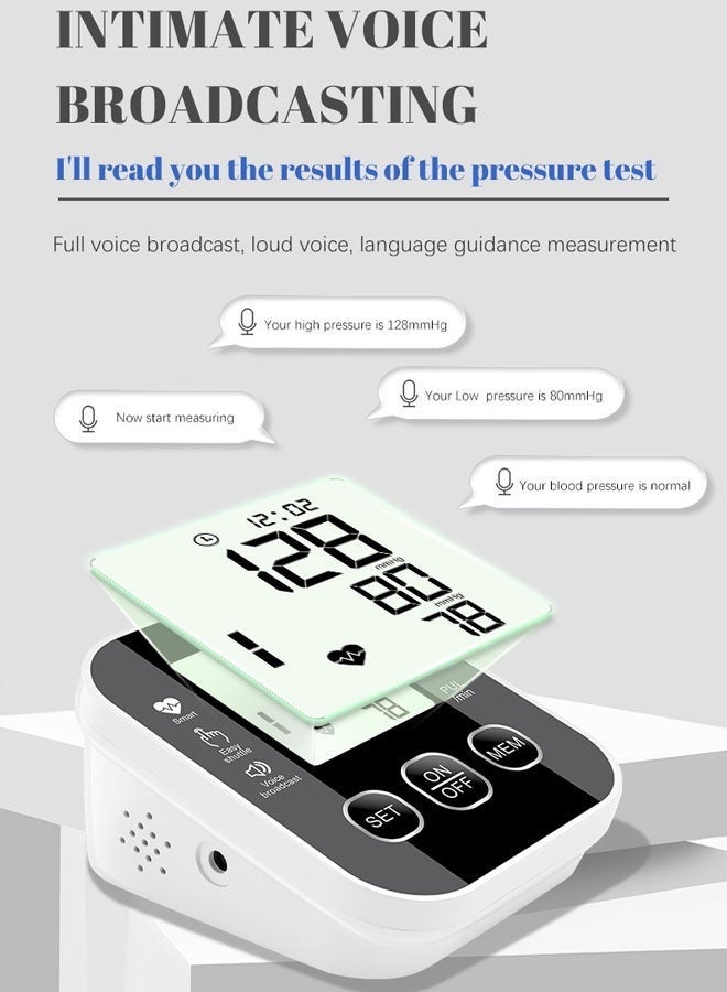 Ayshal Blood Pressure Machine, Automatic Digital Upper Arm Blood Pressure Monitor with Adjustable Large Cuff - Image 4